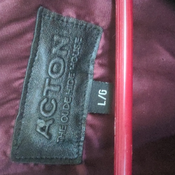 Purple leather and suede coat - Picture 3 of 6